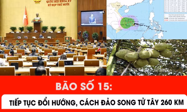 Bão số 15 tiếp tục đổi hướng, cách đảo Song Tử Tây khoảng 260 km