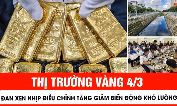 Thị trường vàng 4/3: Đan xen nhịp điều chỉnh tăng giảm biến động khó lường