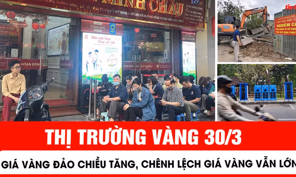 Thị trường vàng đảo chiều tăng, chênh lệch mua - bán vẫn lớn