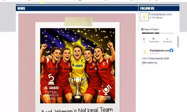 Tuyển futsal nữ Việt Nam lọt Top 4 đề cử đội xuất sắc nhất thế giới