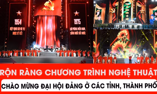 Rộn ràng chương trình nghệ thuật chào mừng Đại hội Đảng ở các tỉnh, thành phố 