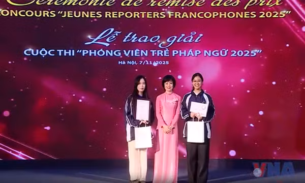 Trao giải cuộc thi 'Phóng viên trẻ Pháp ngữ 2025'