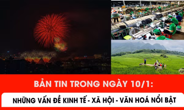 Bản tin trong ngày 10/1: Những vấn đề kinh tế - xã hội - văn hoá nổi bật