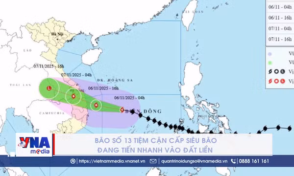 Bão số 13 tiệm cận cấp siêu bão đang tiến nhanh vào đất liền