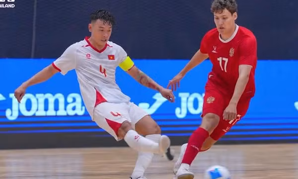 Tuyển futsal Việt Nam xuất sắc cầm hòa Nga ở giải giao hữu châu lục