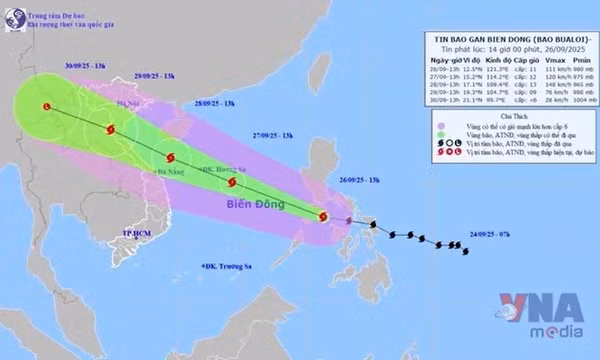 Thông tin cập nhật cơn bão BUALOI 