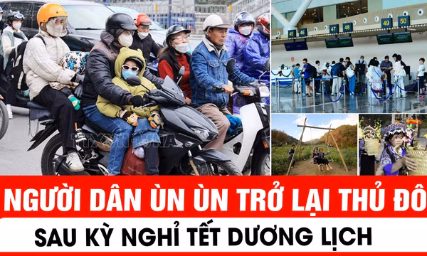 Người dân ùn ùn trở lại Thủ đô sau kỳ nghỉ Tết Dương lịch