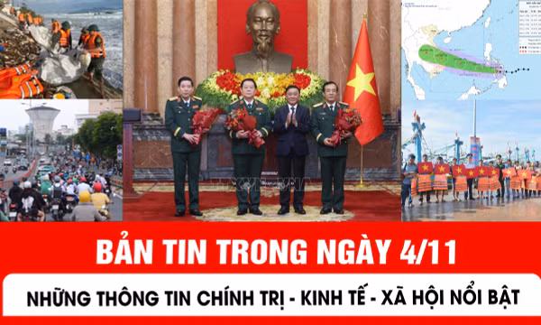 Bản tin tối ngày 4/11 của Báo Tin tức và Dân tộc có những nội dung chính sau đây.