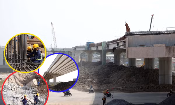 Toàn cảnh nút giao Tân Vạn nhìn từ đại công trường.