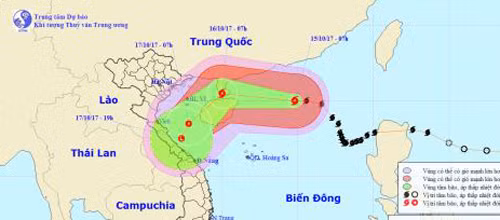  Bão số 11 giảm xuống cấp 10 - 11, không khí lạnh sẽ ảnh hưởng đến miền Bắc ảnh 1