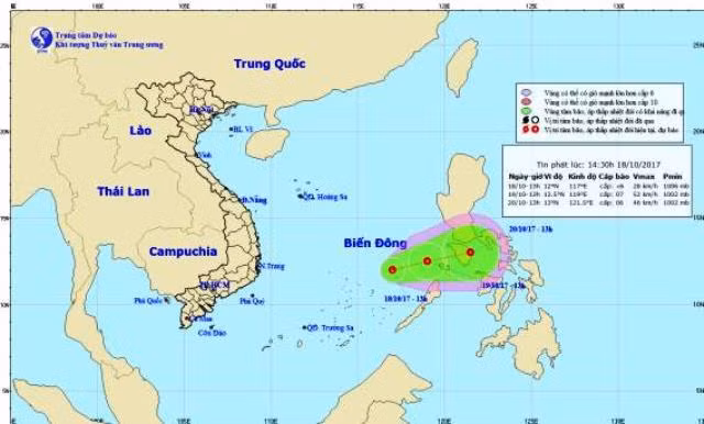 Áp thấp nhiệt đới xuất hiện trên biển Đông ảnh 1