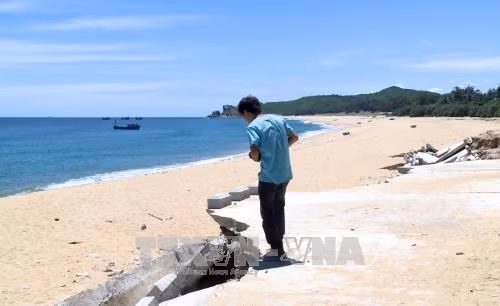 Sạt lở đe dọa tính mạng người dân vùng biển Phổ Thạnh, Quảng Ngãi ảnh 2