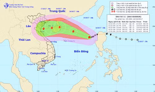 Bão số 11 tiếp tục mạnh lên, cách Hoàng Sa 630km ảnh 1