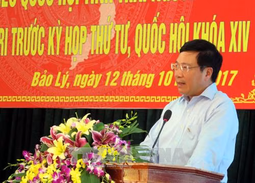 Phó Thủ tướng Phạm Bình Minh tiếp xúc cử tri tại Thái Nguyên ảnh 1