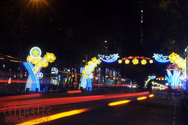 Ngắm hoa bồ công anh khổng lồ lung linh trên đường phố Sài Gòn về đêm ảnh 5