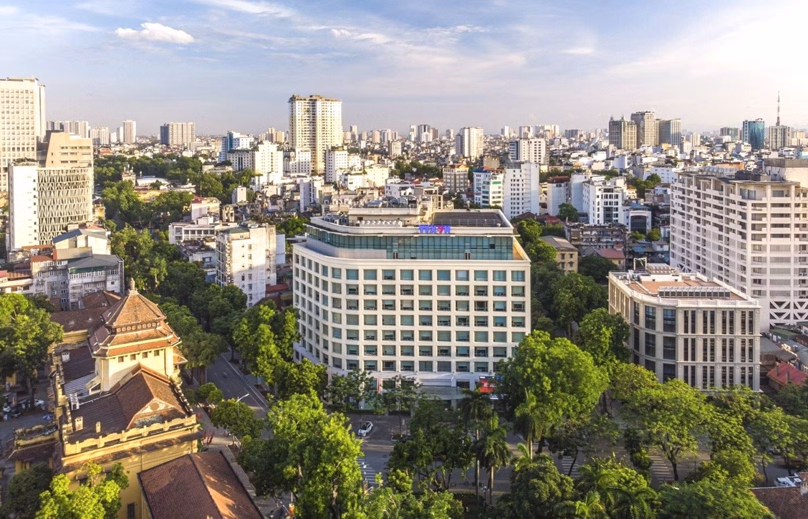 Tòa nhà Thông tấn xã Việt Nam tại địa chỉ số 5 Lý Thường Kiệt, Hà Nội. Ảnh: Phạm Tuấn Anh/TTXVN