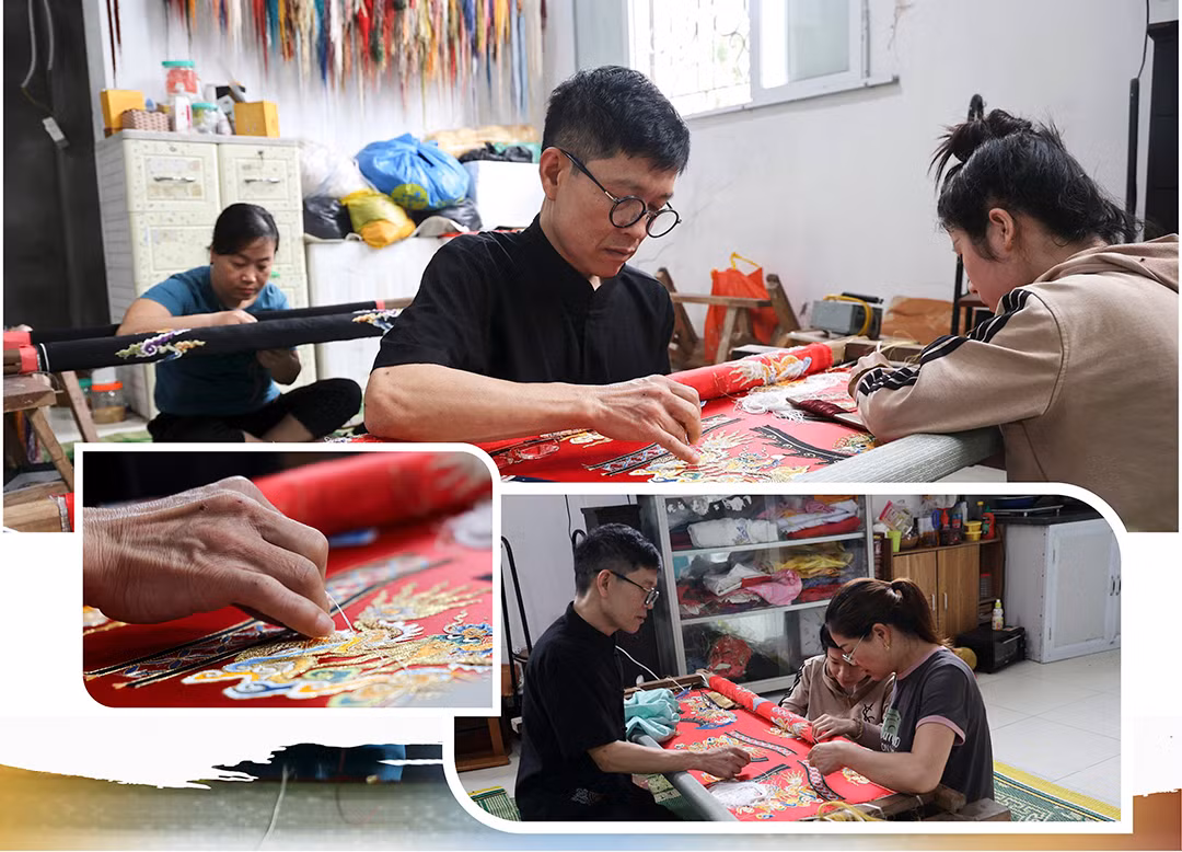 Hồi sinh nghệ thuật thêu Long Bào ảnh 2