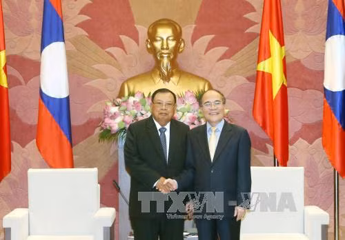 Chủ tịch Quốc hội Nguyễn Sinh Hùng tiếp Phó Chủ tịch nước Lào ảnh 1