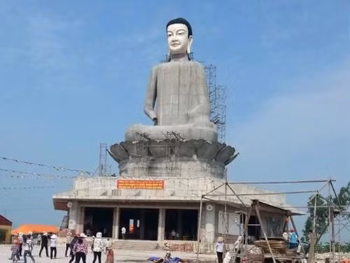 Báo cáo sự cố sập tượng Phật ở Thái Bình ảnh 1