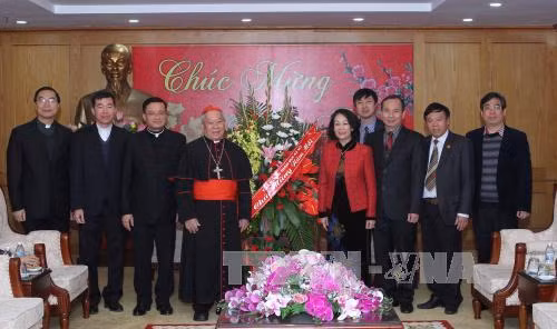Tổng Giáo phận Hà Nội thăm, chúc Tết Ban Dân vận Trung ương ảnh 1