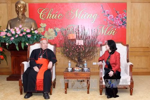 Tổng Giáo phận Hà Nội thăm, chúc Tết Ban Dân vận Trung ương ảnh 2