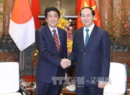 Chủ tịch nước Trần Đại Quang tiếp Thủ tướng Nhật Bản Shinzo Abe ảnh 1
