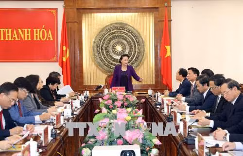 Chủ tịch Quốc hội Nguyễn Thị Kim Ngân làm việc với Ban Thường vụ Tỉnh ủy Thanh Hóa ảnh 1