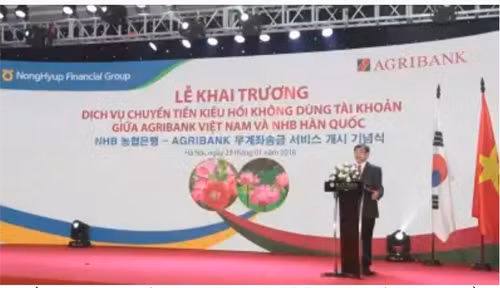 Agribank và Nonghyup Bank - Hàn Quốc triển khai dịch vụ chuyển tiền kiều hối không dùng tài khoản ảnh 1