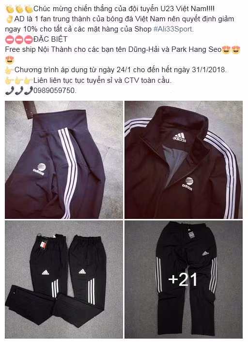 Quán cà phê, shop online đua nhau giảm giá mừng chiến thắng U23 ảnh 4