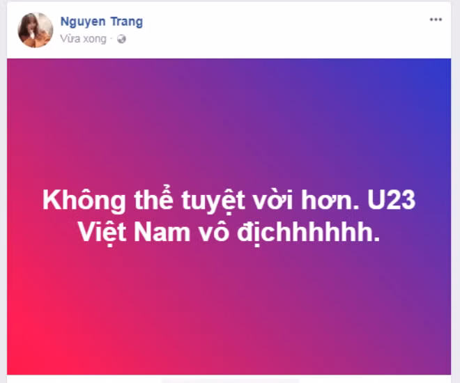 Muôn sắc cảm xúc facebook sau chiến thắng lịch sử của U23 Việt Nam ảnh 9