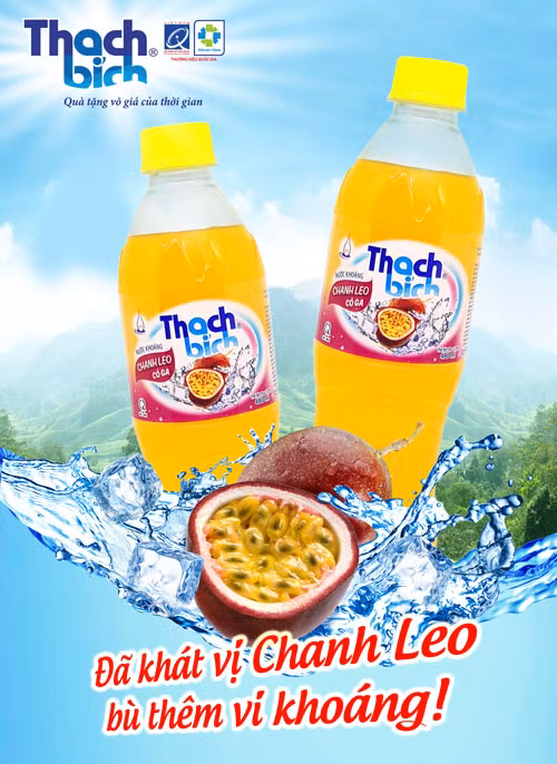 Thạch Bích tung sản phẩm Nước khoáng Chanh leo Thạch Bích có gas mới ảnh 1