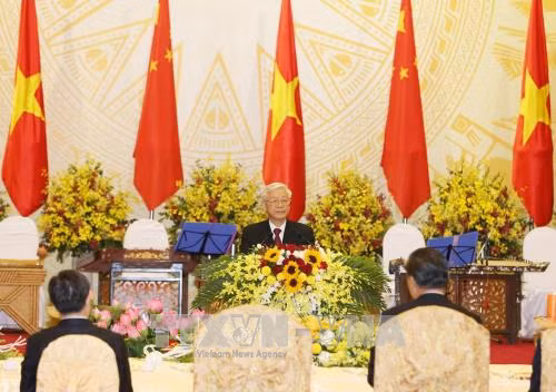 Lời chúc rượu của Tổng Bí thư Nguyễn Phú Trọng tại tiệc chiêu đãi chào mừng Tổng Bí thư, Chủ tịch Trung Quốc Tập Cận Bình ảnh 1