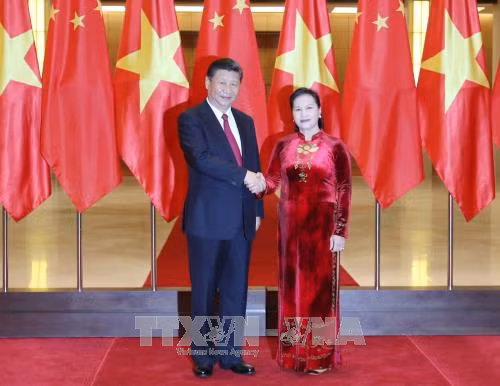 Chủ tịch Quốc hội Nguyễn Thị Kim Ngân hội kiến với Tổng Bí thư, Chủ tịch nước Trung Quốc Tập Cận Bình ảnh 1