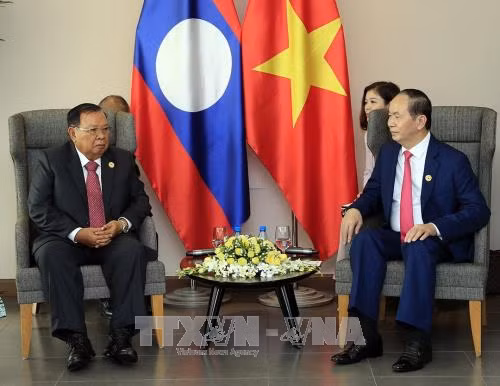 APEC 2017: Chủ tịch nước Trần Đại Quang gặp Tổng Bí thư, Chủ tịch nước Lào ảnh 1