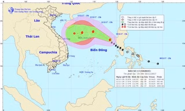 Bão số 13 có hướng di chuyển phức tạp ảnh 1