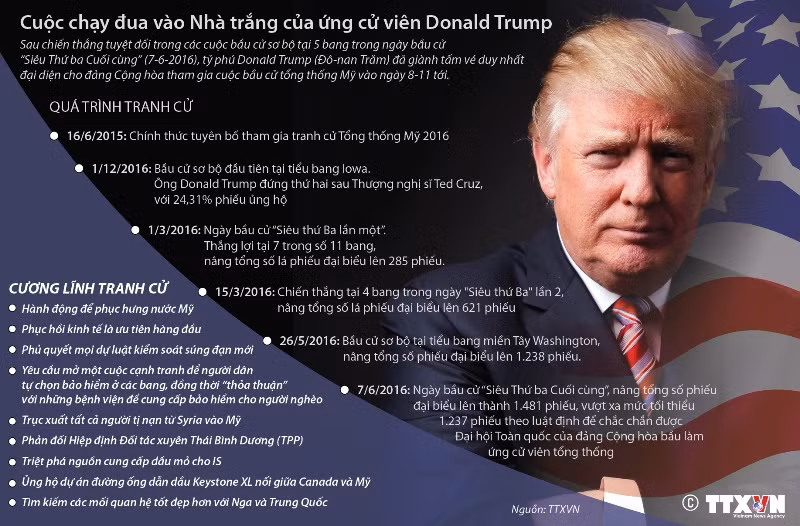 Nhìn lại quá trình tranh cử của tỷ phú Trump ảnh 1