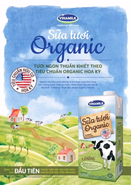 Vinamilk sản xuất sữa tươi organic tiêu chuẩn Hoa Kỳ ảnh 1