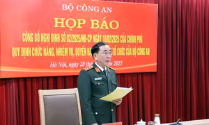 Bộ Công an tiếp nhận 5 nhóm nhiệm vụ, Công an địa phương giảm 5.916 đội thuộc cấp huyện