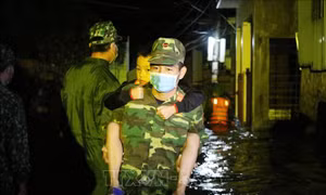 Phú Yên: Hàng trăm nhà dân thành phố Tuy Hòa bị ngập sâu do triều cường