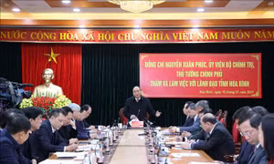 Thủ tướng Nguyễn Xuân Phúc: Hòa Bình cần khai thác tốt hơn nữa tiềm năng vị trí giáp ranh với Thủ đô Hà Nội trong phát triển