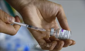  7.000 liều vaccine của hãng AstraZeneca được sử dụng để tiêm trong đợt 2. Ảnh: Nam Sương - TTXVN
