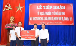 Bạc Liêu tiếp nhận 5 tỷ đồng tài trợ xây trường học tại vùng đồng bào dân tộc Khmer