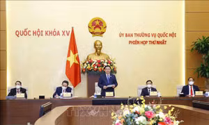 Phiên họp thứ nhất, Ủy ban Thường vụ Quốc hội khóa XV: Đồng chí Trần Thanh Mẫn tiếp tục đảm nhiệm chức Phó Chủ tịch Thường trực Quốc hội
