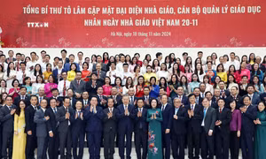 Tổng Bí thư Tô Lâm dự gặp mặt đại diện nhà giáo, cán bộ quản lý giáo dục