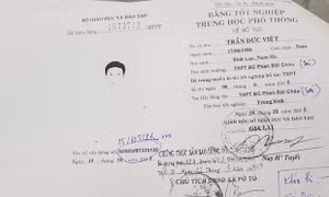 Bằng tốt nghiệp giả của ông Trần Đức Việt, Bí thư Đảng ủy, Chủ tịch UBND xã Pờ Tó, huyện Ia Pa, tỉnh Gia Lai. Nguồn: Vov.vn