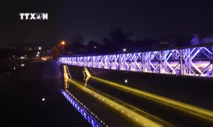 70 năm Chiến thắng Điện Biên Phủ: Bàn giao Hệ thống chiếu sáng cầu Mường Thanh