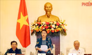 Chủ tịch Quốc hội Nguyễn Thị Kim Ngân phát biểu khai mạc. Ảnh: Trọng Đức - TTXVN