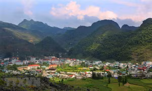 Thị trấn Đồng Văn, huyện Mèo Vạc, Hà Giang. Ảnh: Thành Đạt - TTXVN