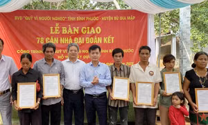 Bình Phước tập trung hỗ trợ xây dựng nhà đại đoàn kết cho hộ nghèo khó khăn