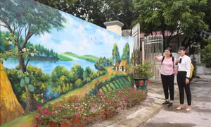 Độc đáo những con đường bích họa tại Ninh Bình